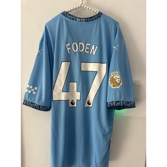 NWT MANCHESTER CITY 2024 2025 HOME FOOTBALL SHIRT JERSEY EPL - Picture 11 of 12